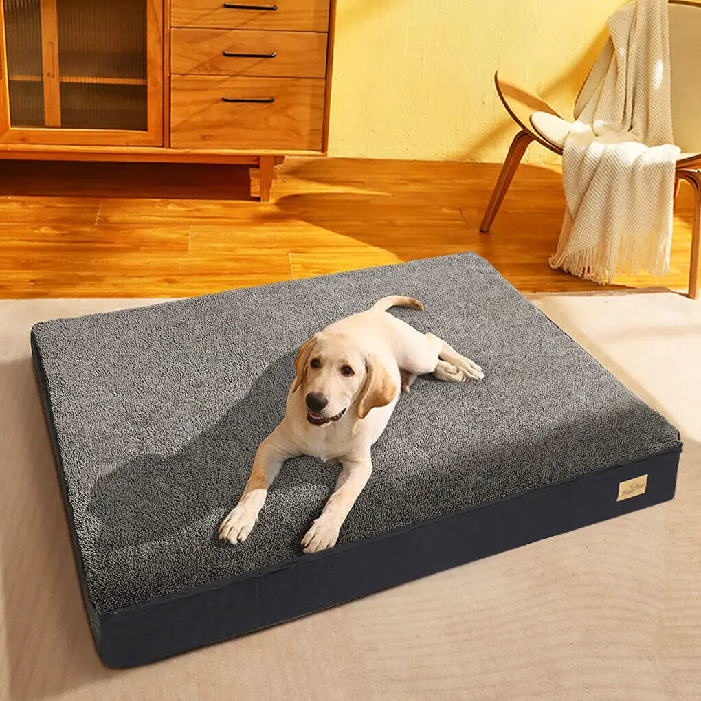 Orthopedic Memory Foam Dog Crate Mattress With Washable Waterproof Cover