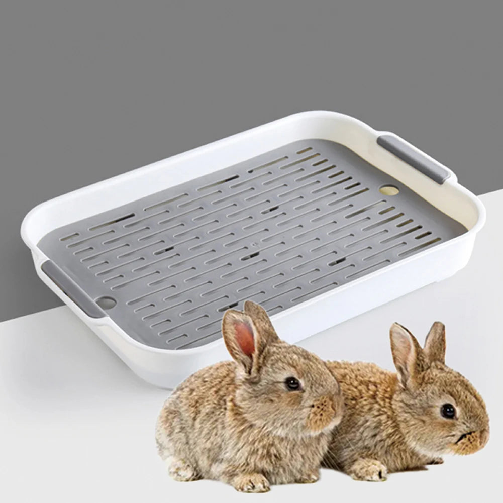 Rabbit Litter Box Corner Tray For Small Pets Plastic