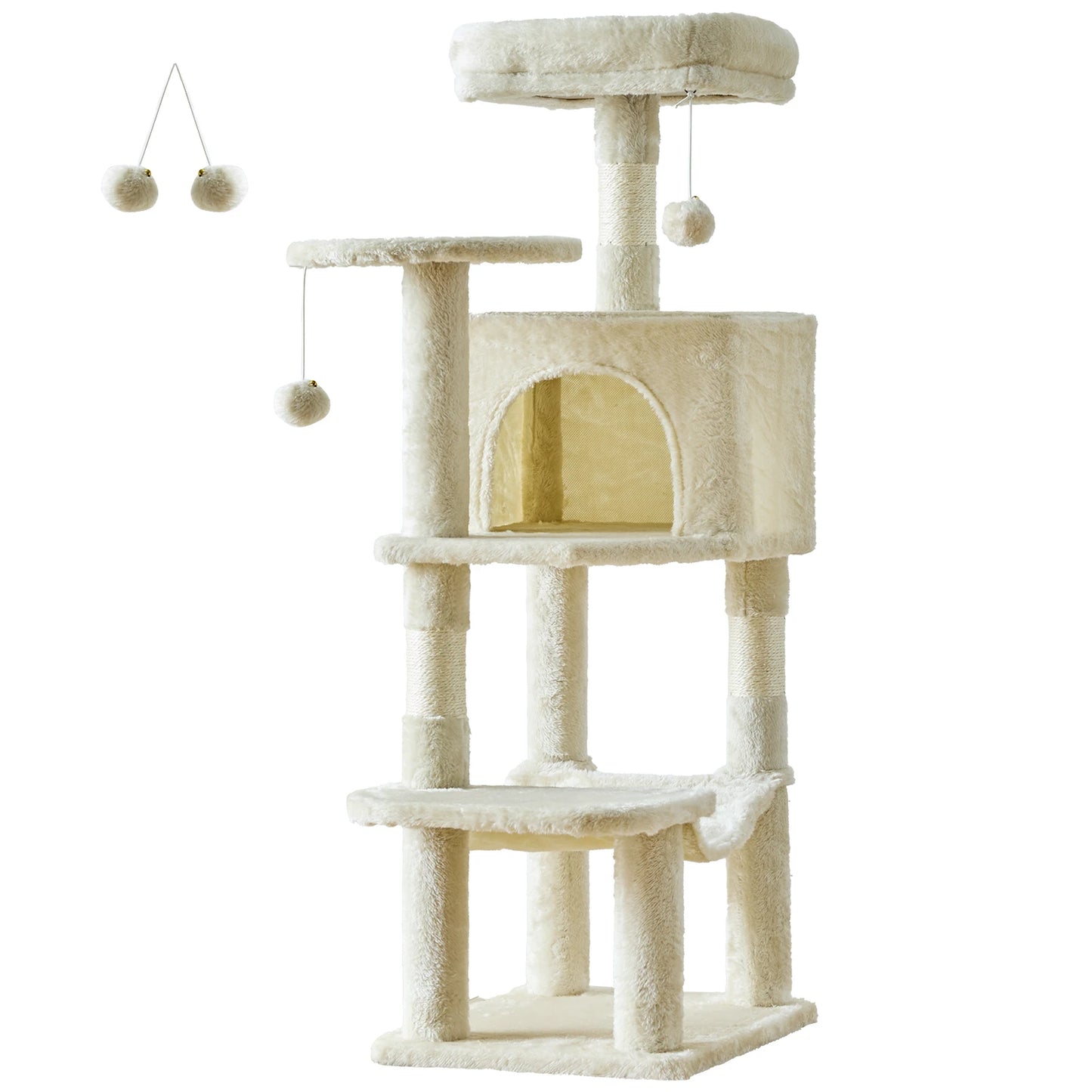 JHK Cat Tree Tall Multi-Cat Climbing Tower Indoor Cat Furniture