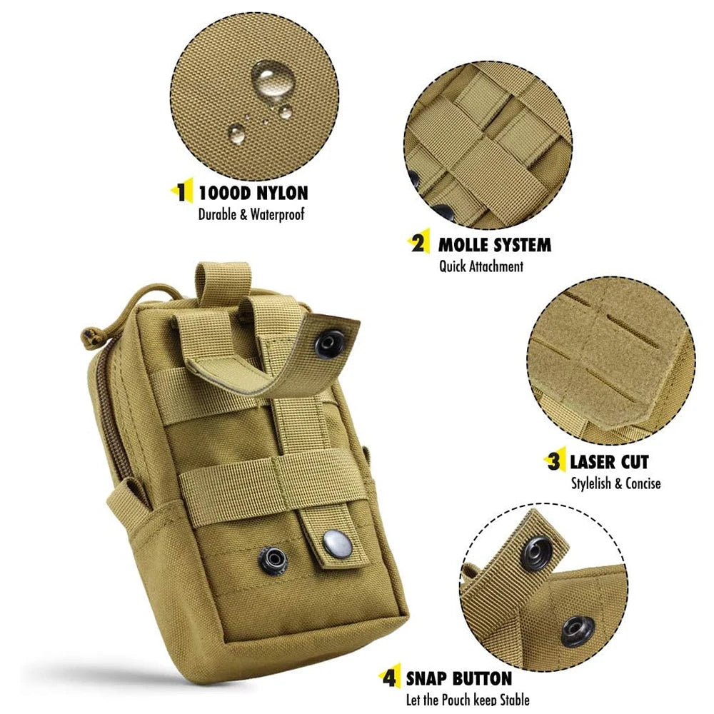 PETRAVEL Durable Dog Tactical MOLLE Pouch Set for Harness