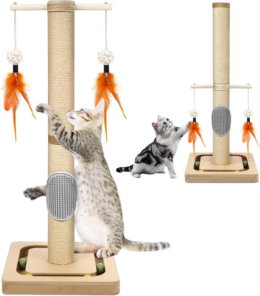 Cat Tree With 3-Tier Ball Track And Jute Scratching Post