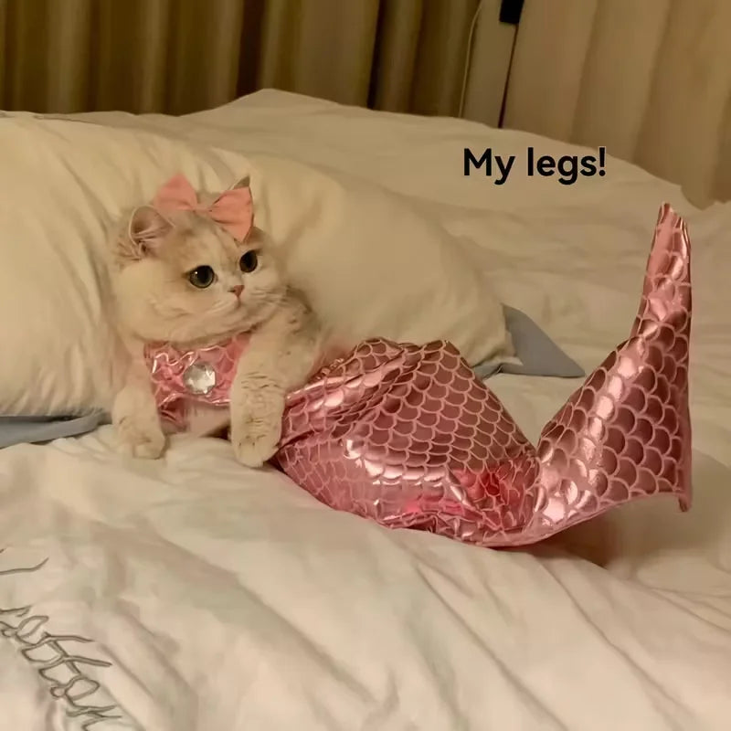 Pet Mermaid Tail Costume For Cats And Dogs Photo Props