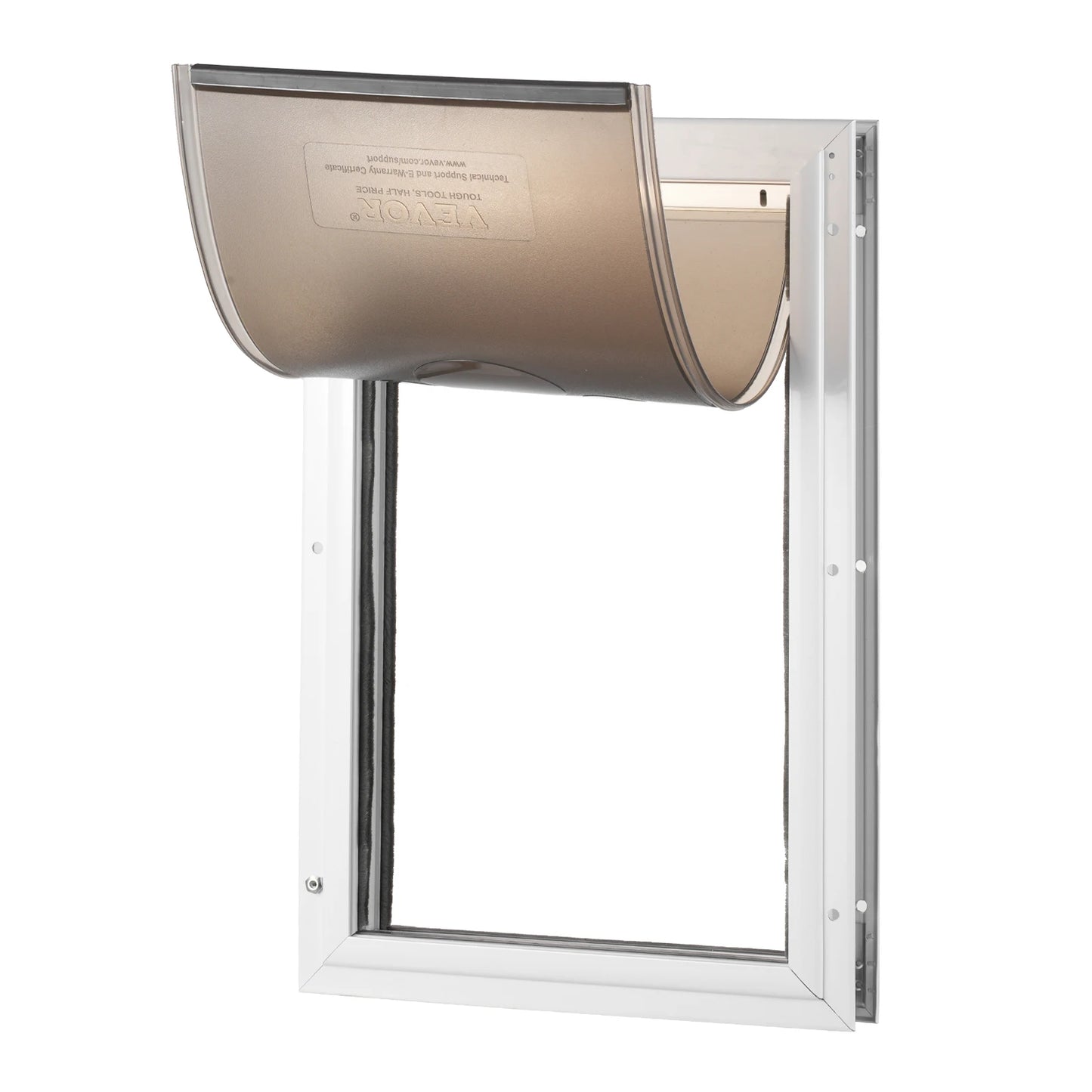 SucceBuy Pet Door With Aluminum Frame And Lockable Flap Weatherproof