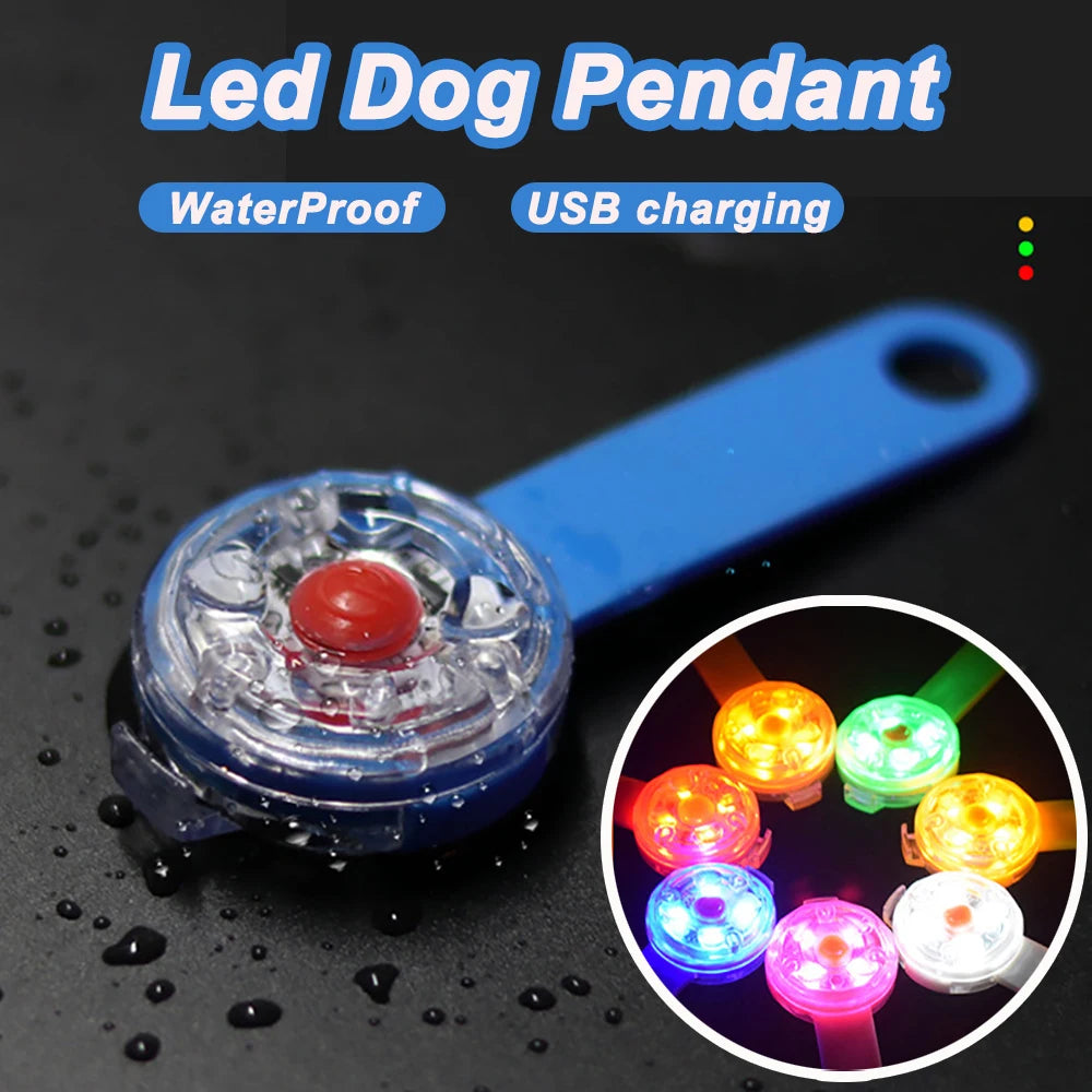 LED Pet Collar Pendant Light IPX7 Waterproof Dogs And Cats