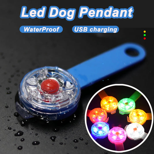 LED Pet Collar Pendant Light IPX7 Waterproof Dogs And Cats