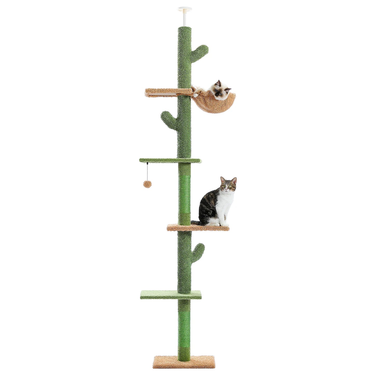 PAWZ Road Cat Tree 5-Tier Floor To Ceiling Tower Hammock