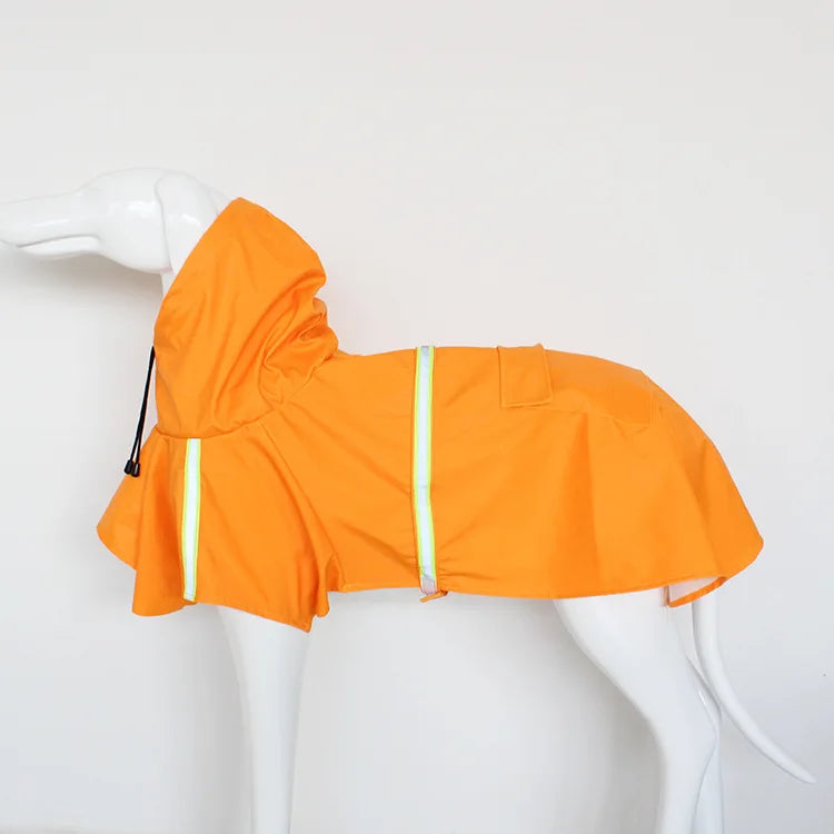 Corgi Cloak Style Hooded Waterproof Dog Raincoat Reflective Windproof